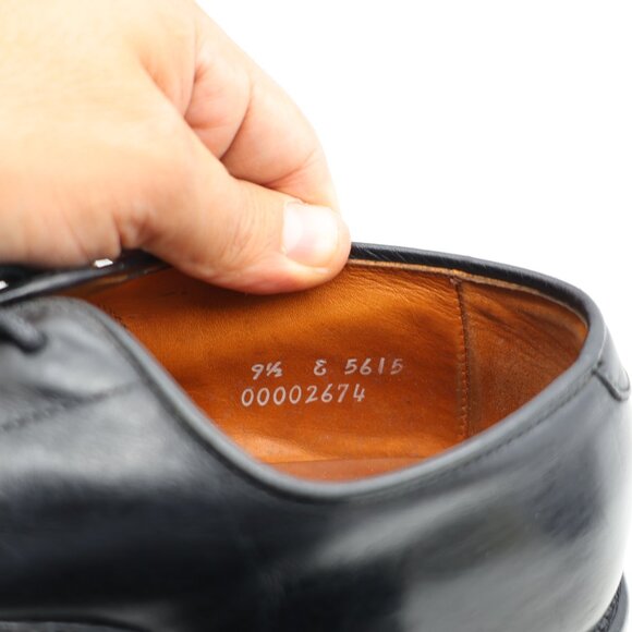 Allen Edmonds Park Avenue Men's 9.5 E Cap Toe Oxford Dress Black Leather USA - Picture 3 of 15